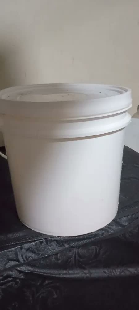 foto de Kit 2 Baldes Plástico Alimentício Tampa Hermética 10 Litros Branco