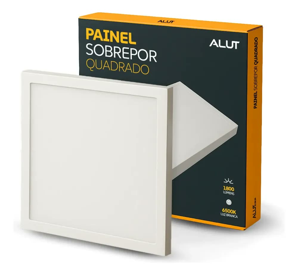 foto de Painel Led Plafon Easy 6500k Branco Frio Bivolt Sobrepor Quadrado Cod: Alut000507 Alut By Avant
