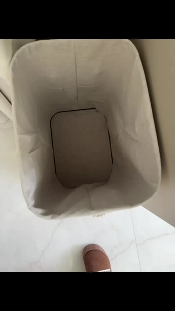foto de Cesto De Roupa Bambu 50 Litros Dobrável Com Tampa E Alças Grande Organizador Lavanderia Banheiro Shokki