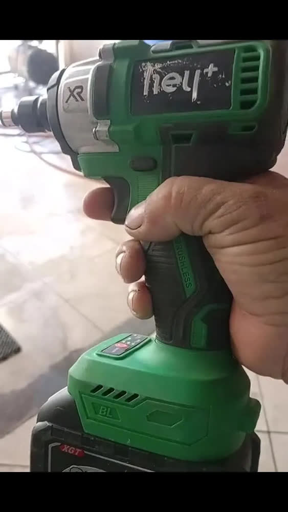 foto de Chave De Impacto Sem Fio Parafusadeira Furadeira 2 Bateria 5000mah Maleta Completa 350nm Motor Brushless Heyplus Profissional