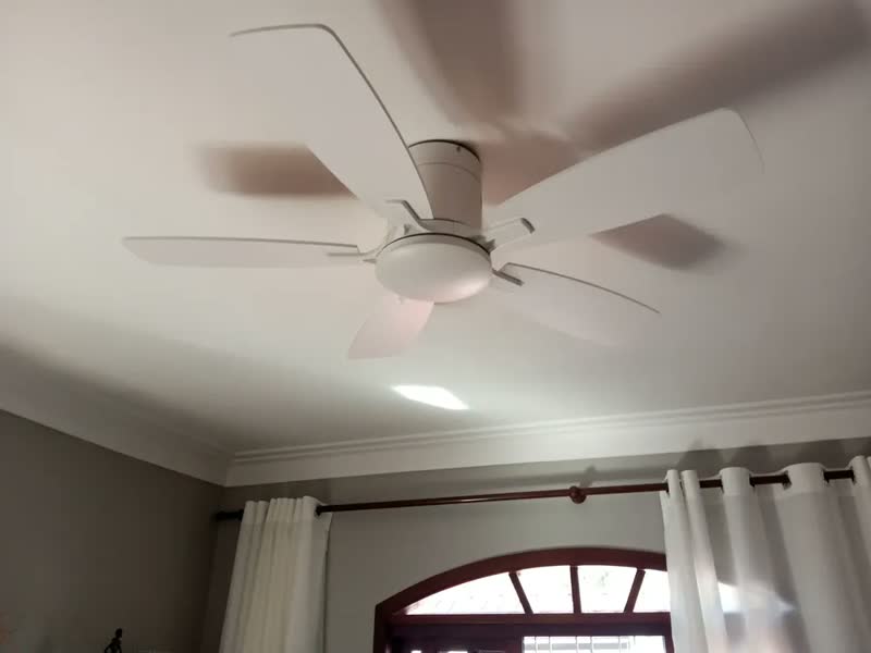 foto de Ventilador de Teto Silencioso com Luz LED, Controle Remoto, 107 cm, 8 Velocidades, Tieesa