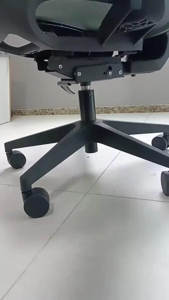 foto de Cadeira Escritório Ergonômica Stoel Auris Confortável Mesh Cinza Mesh