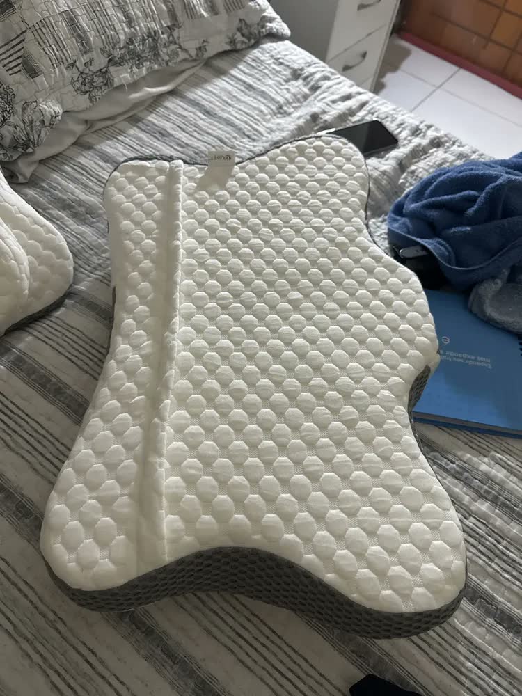 foto de Travesseiro Relax Coluna Nasa Ortopedico Cervical Ergonomico