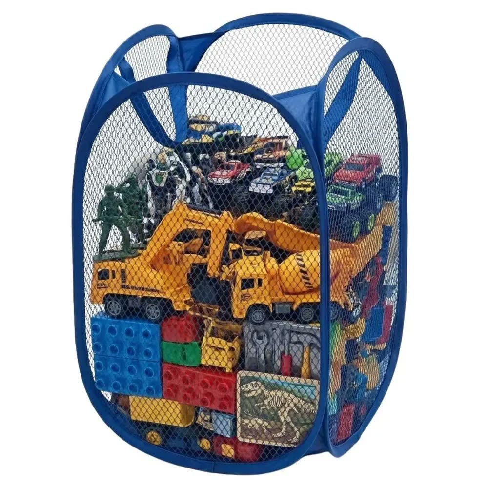 Cesto Azul Brinquedos E Roupas Infantil