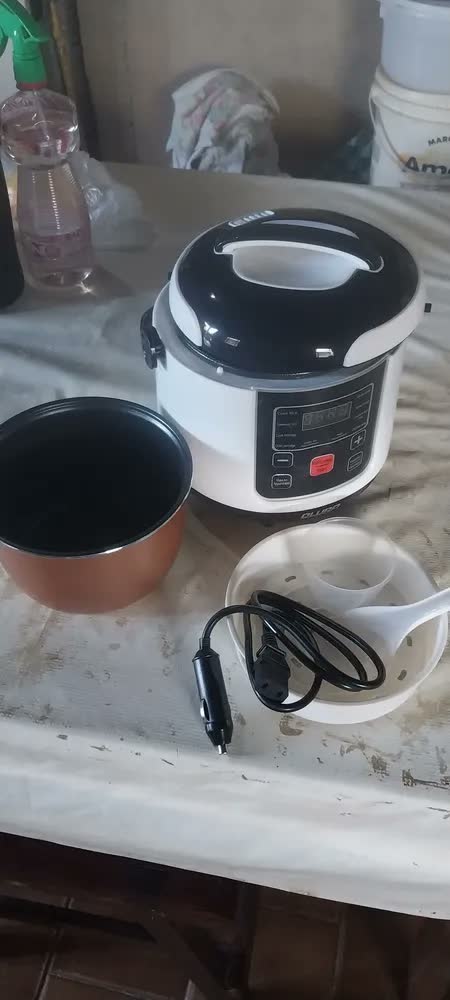 foto de Panela De Arroz Portatil Elétrica Para Caminhão Motor Home Acampamento 2 Litros Portatil 12/24v