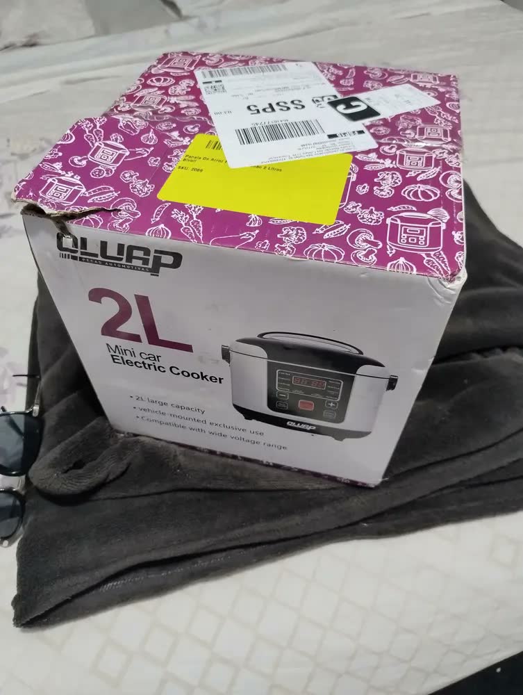 foto de Panela De Arroz Portatil Elétrica Para Caminhão Motor Home Acampamento 2 Litros Portatil 12/24v