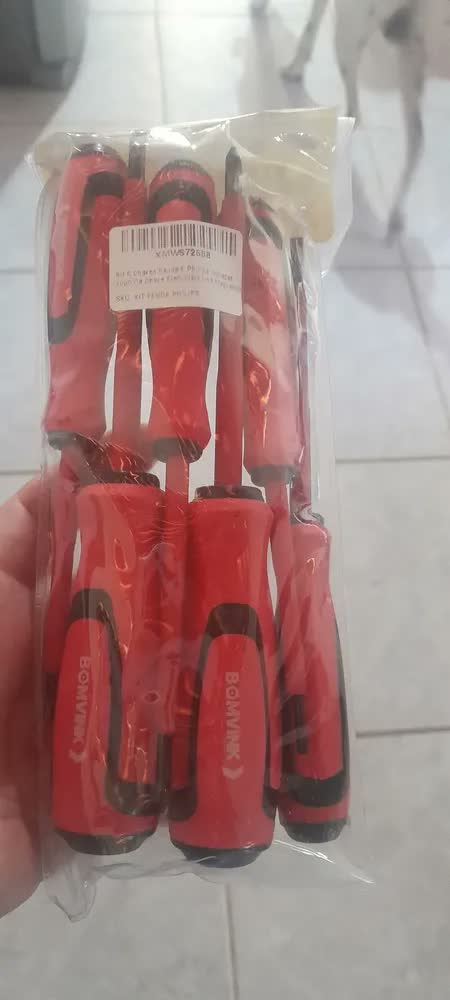 foto de Kit 6 Chaves Fenda E Philips Isoladas Jogo De Chave Eletricista Ima Magnetica Pecas Gurumania