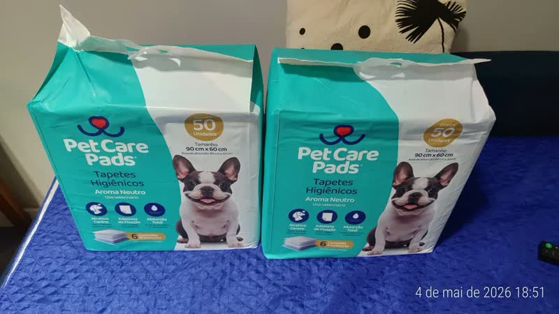 foto de Tapete Higiênico Pet Care Pads Neutro 90x60 Com 50u Unidades Neutro