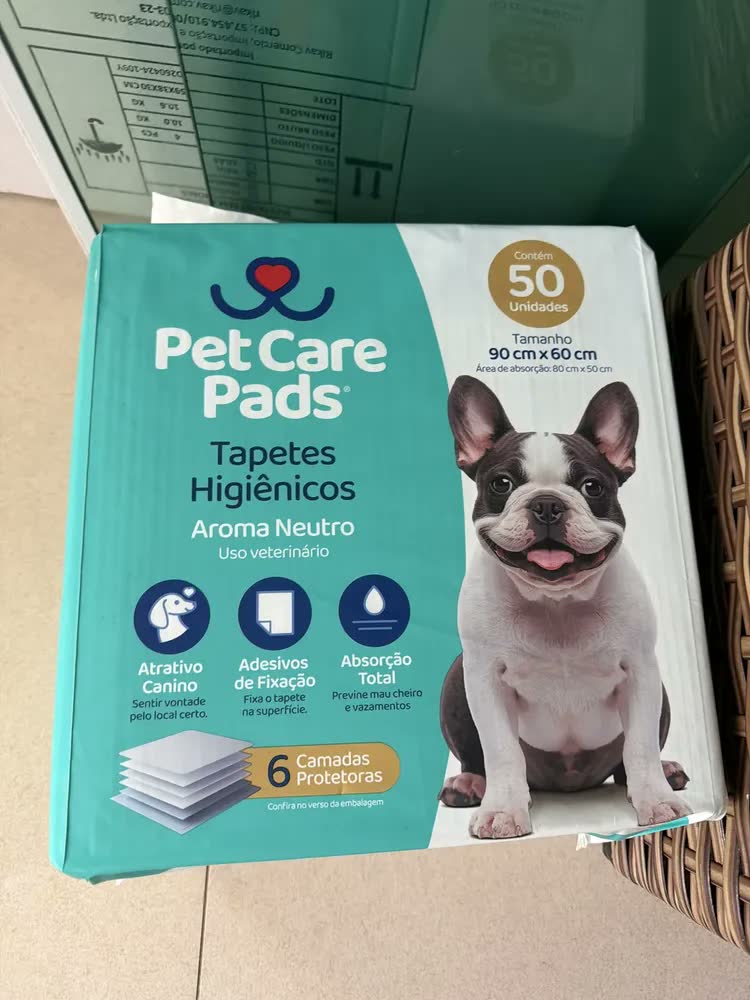 foto de Tapete Higiênico Pet Care Pads Neutro 90x60 Com 50u Unidades Neutro