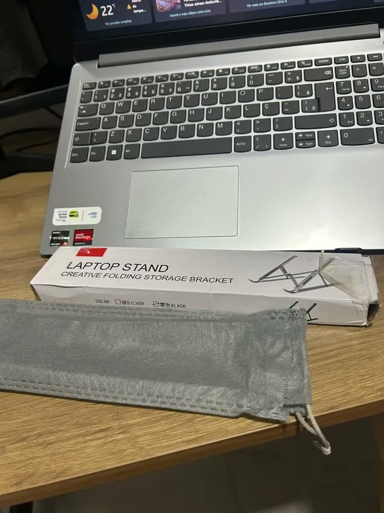 foto de Suporte de Alumínio Ajustável Dobrável para Notebook