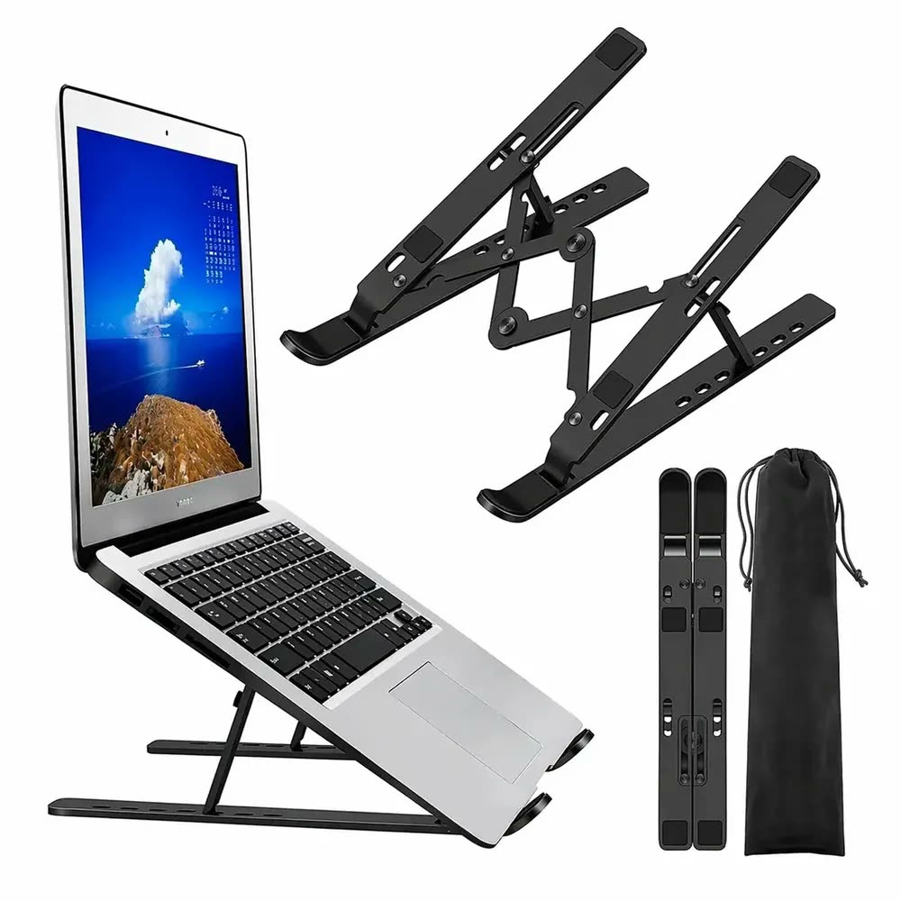 foto de Suporte de Alumínio Ajustável Dobrável para Notebook