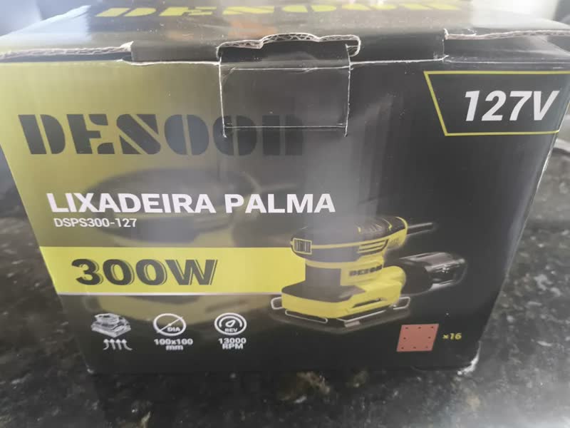 foto de Lixadeira Profissional De Parede E Teto Elétrica 800w 6 Velocidades Com Led E Saco Coletor P/ Massa Corrida Drywall Mestri