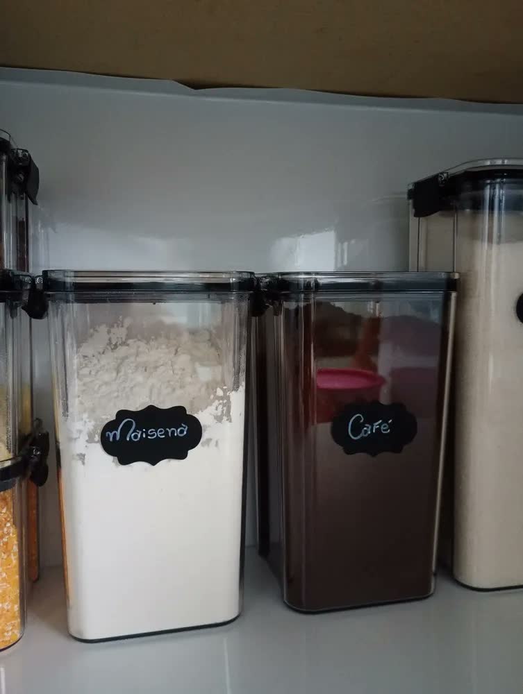 foto de Kit 12 Potes Herméticos Quadrados Haushop Para Alimentos Transparente