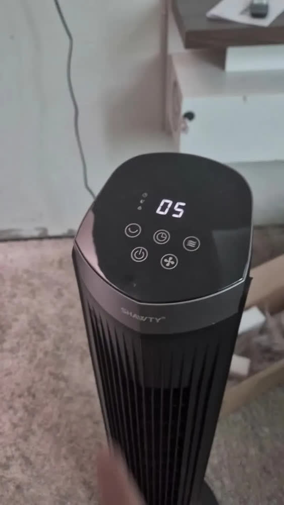 foto de Ventilador de Torre Shawty Silencioso Com Controle Remoto e Oscilação de 90°