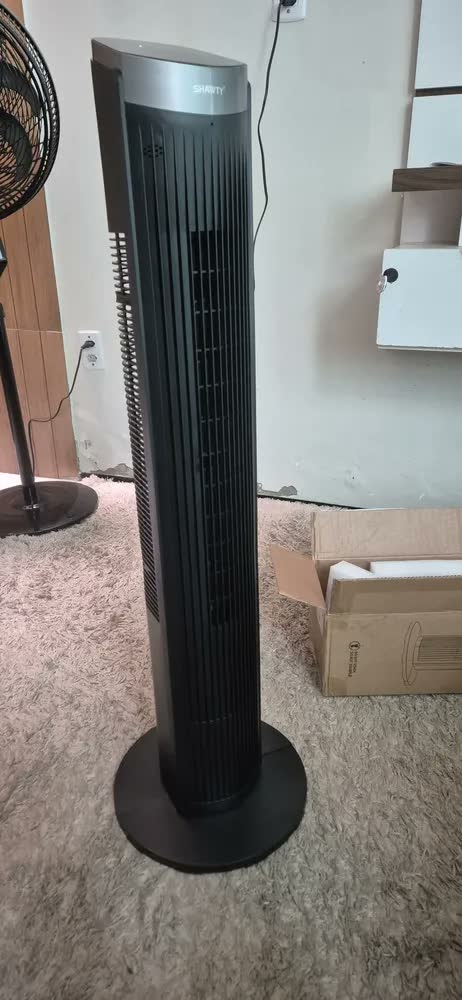 foto de Ventilador de Torre Shawty Silencioso Com Controle Remoto e Oscilação de 90°