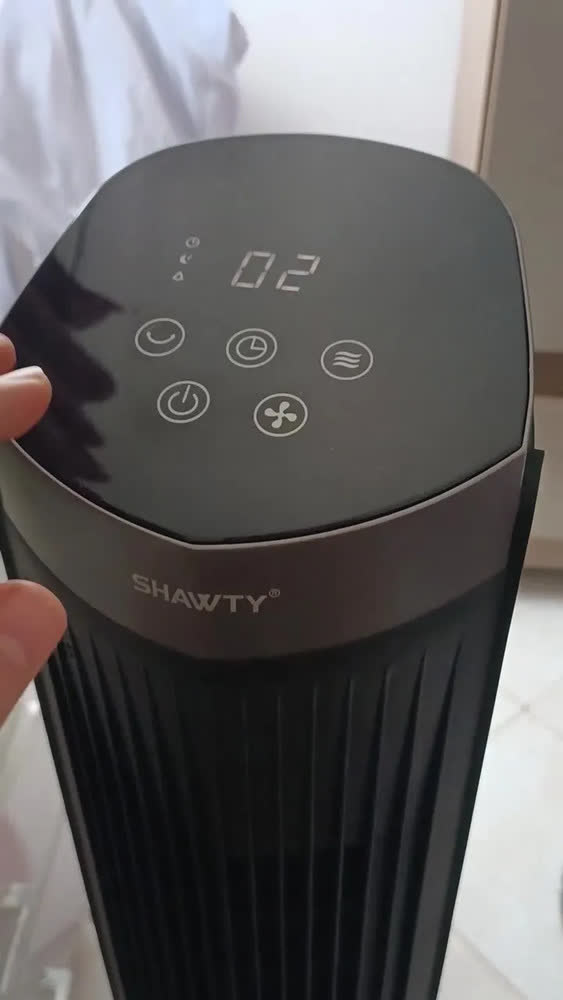 foto de Ventilador de Torre Shawty Silencioso Com Oscilação e Timer, Para Quarto e Escritório