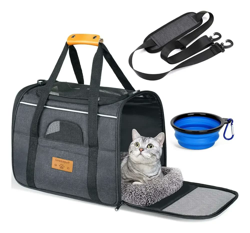 Bolsa Caixa Transporte Pet Cães Gatos Viagem Reforçado 44×31×34cm
