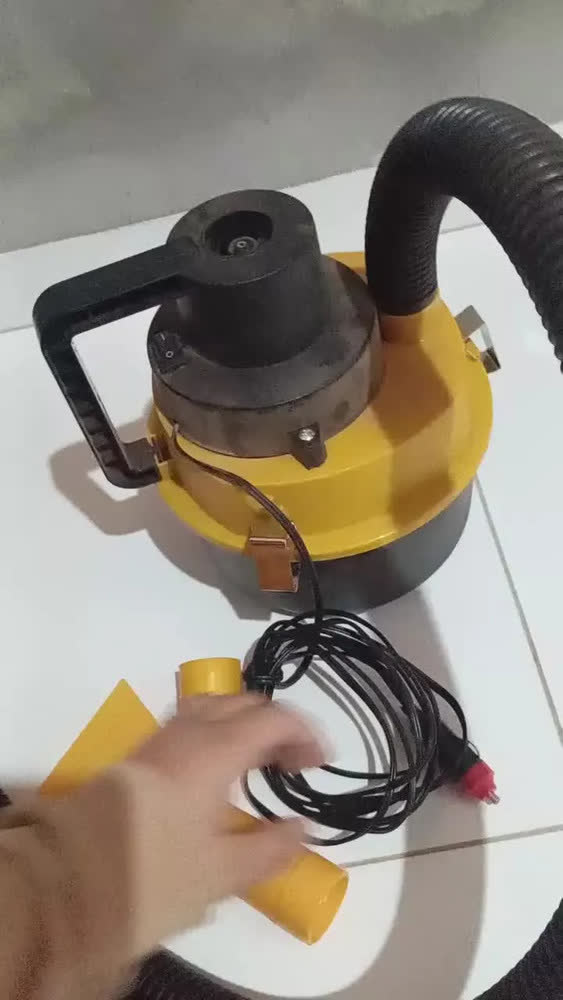 foto de Aspirador De Pó Portátil Automotivo Prático Amarelo