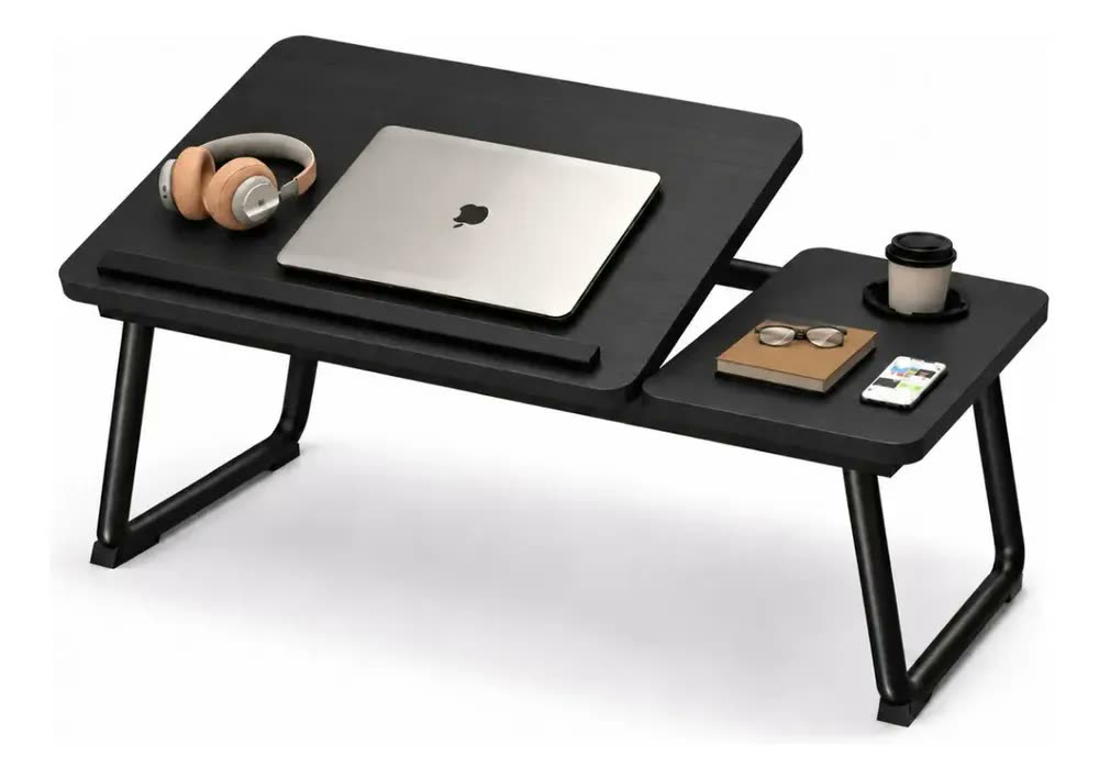 Mesa Suporte Notebook Articulada Ergonômica Ajustavel Sofa Cama Mesina Home Office Preto
