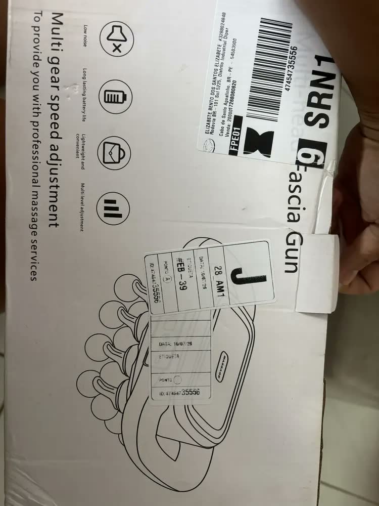 foto de Pistola Massageadora Senrise Sem Fio Com Aquecimento e 16 Cabeças, Para Alívio Muscular Profundo