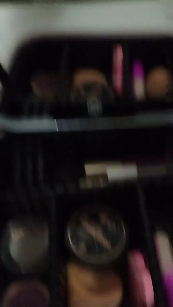 foto de Maleta Profissional de Maquiagem Pontokit Com Espelho e LED USB, Organizador Portátil de Cosméticos e Divisórias Ajustáveis
