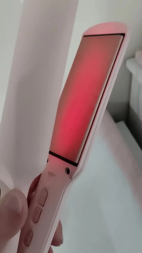 foto de Chapinha Profissional Kive KV-863 Prancha Alisadora, Modelador Inteligente, Ajustável, Infravermelho, Aquecimento Rápido, 230°C, Anti Frizz, Bivolt, Íons Negativos, Para Todos os Tipos de Cabelos