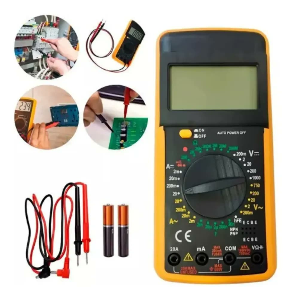 Multimetro Digital Profissional C/ Capacímetro Bateria