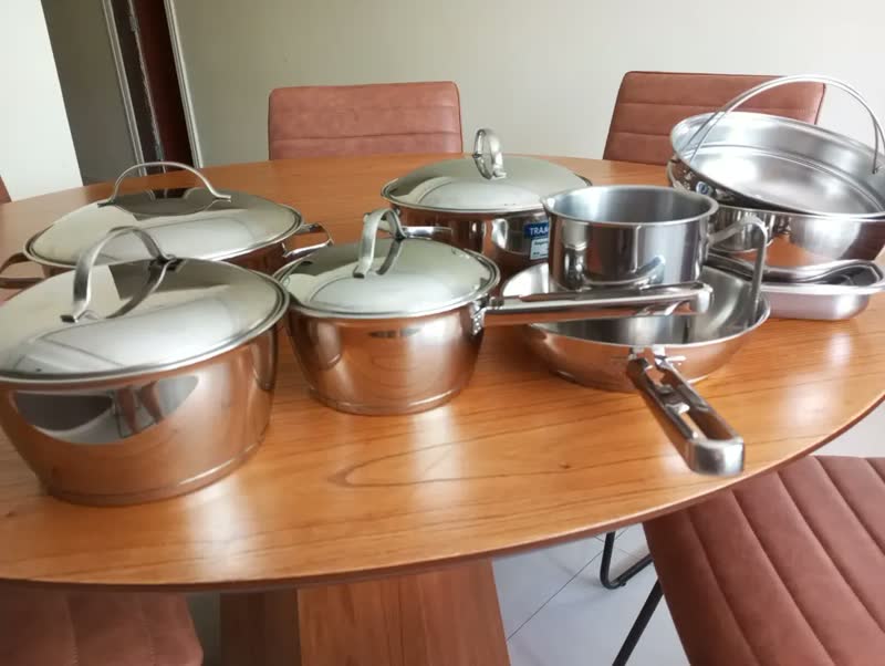 foto de Jogo De Panelas 9 Peças Inox Fundo Triplo Allegra Tramontina