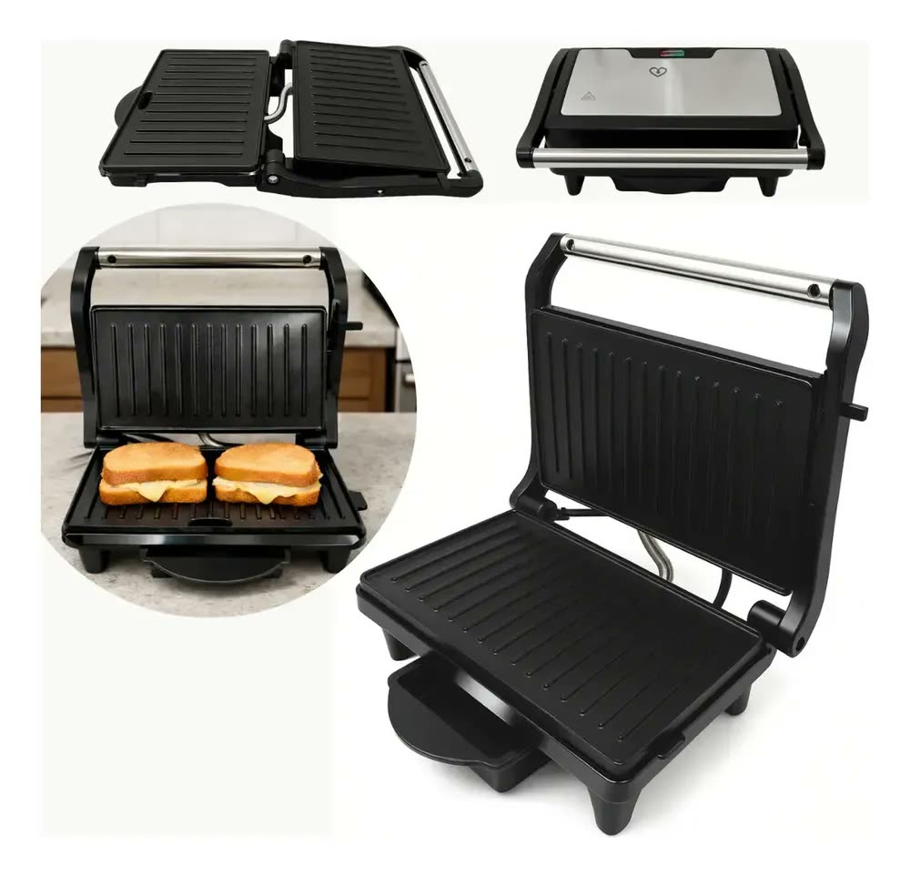 Sanduicheira Grill Antiaderente Fritadeira 800w Wap 2 Em 1