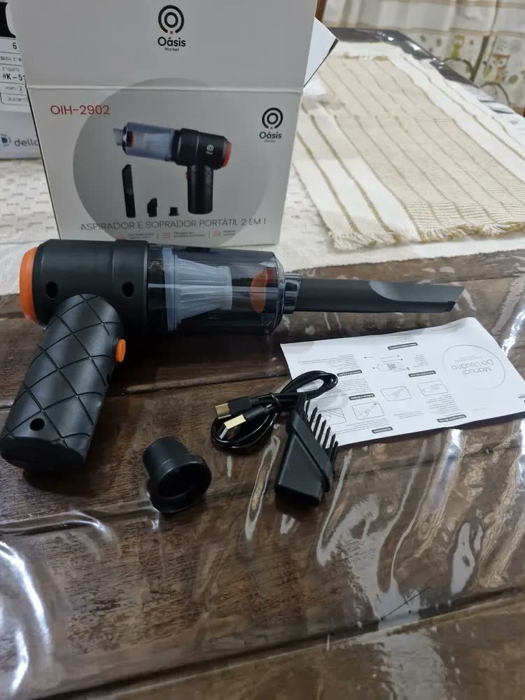 foto de Mini Aspirador De Pó 2 Em 1 Portátil Recarregável Sem Fio