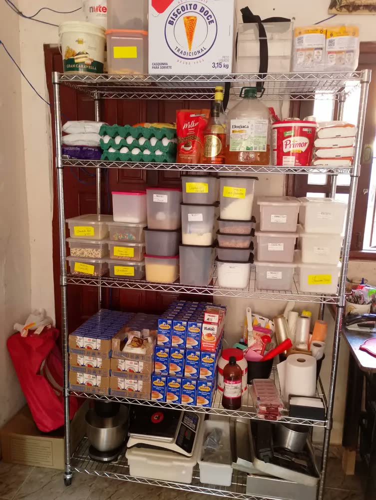 foto de Estante Aço Inox 5 Prateleira Industrial Cozinha 1,55m