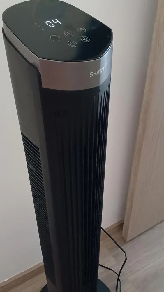 foto de Shawty Ventilador De Torre Silencioso Com Controle Remoto Oscilação 90° De 3 Velocidades Timer De 12h Para Sala De Estar,quarto E Escritório