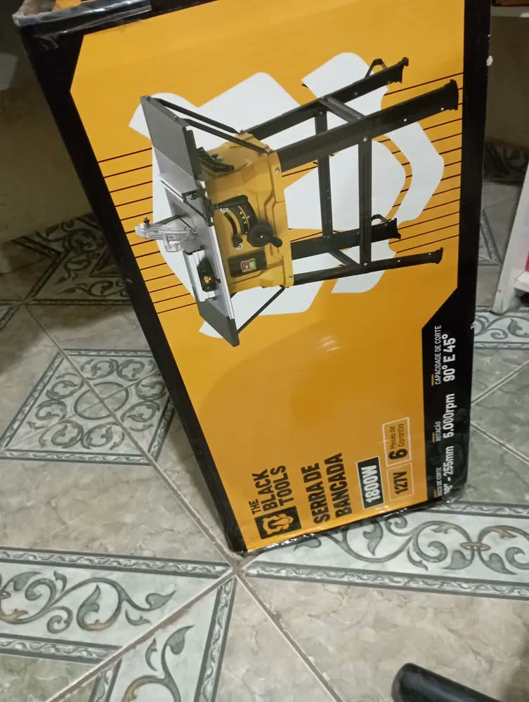 foto de Serra Circular De Mesa C/ Bancada 10pol 1800w Ajuste 45° Com Disco Tbbt04 The Black Tools