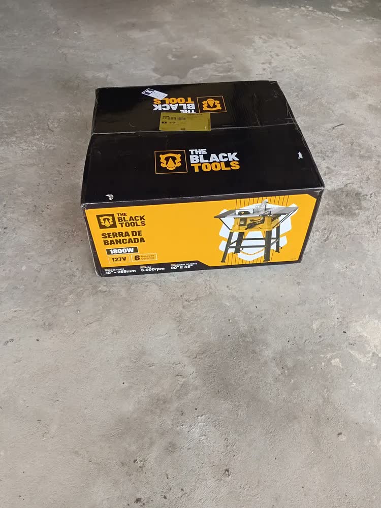 foto de Serra Circular De Mesa C/ Bancada 10pol 1800w Ajuste 45° Com Disco Tbbt04 The Black Tools