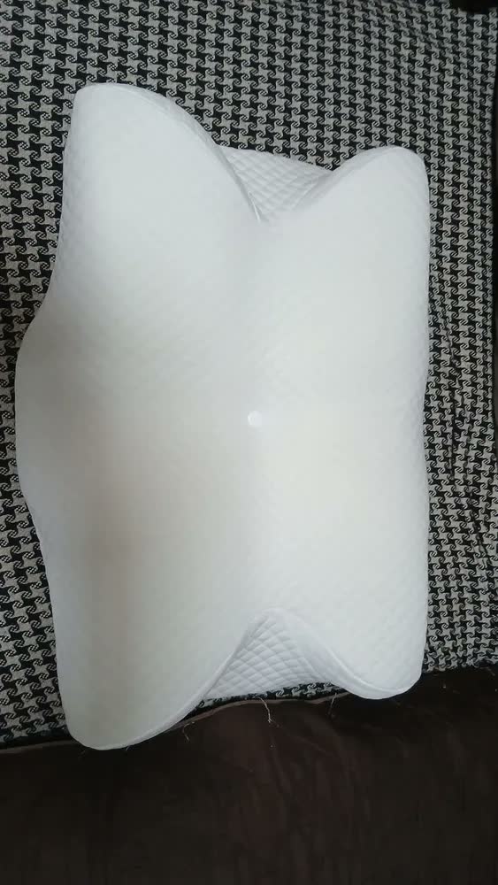 foto de Travesseiro Cervical Profissional Ergonomico Carvão Ativado Branco