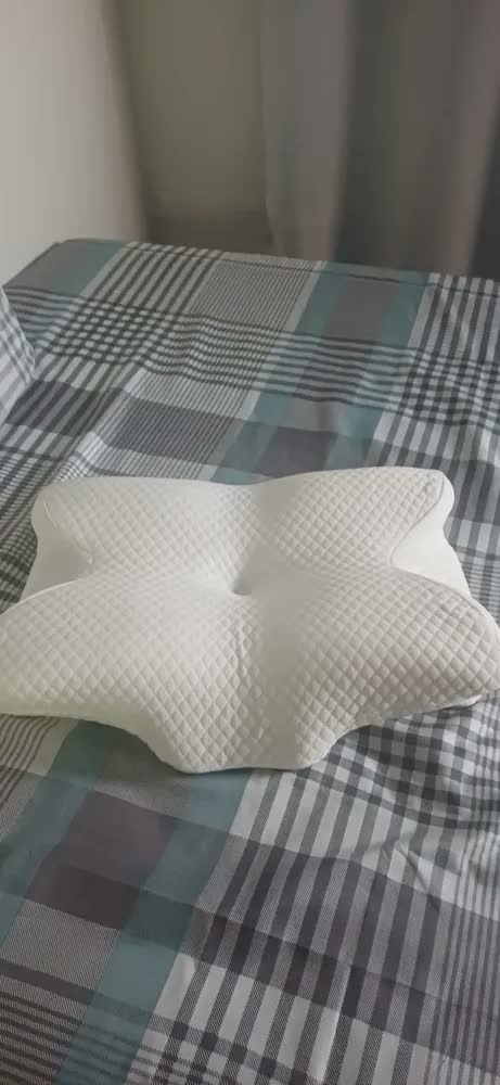 foto de Travesseiro Cervical Profissional Ergonomico Carvão Ativado Branco