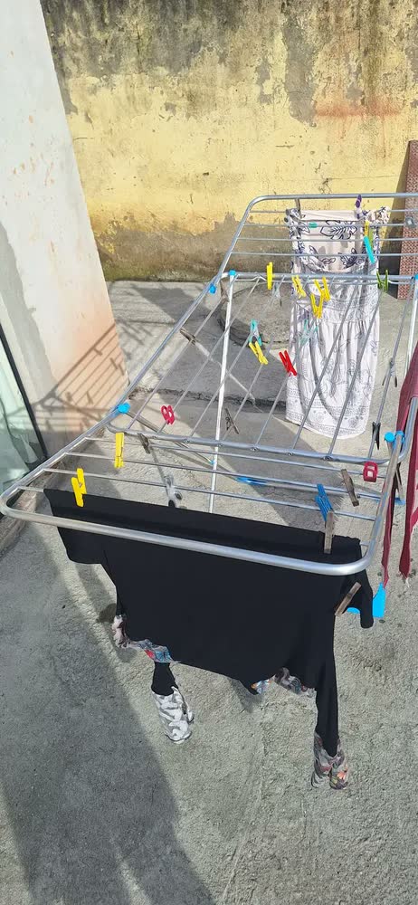 foto de Varal De Chão Big Grande De Roupas 174cm Dobrável Cor Azul Ordez 174cm 100% Alumínio