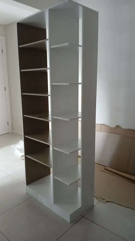 foto de Sapateira Henn Prateleira Organizadora 1 Porta Com Espelho Duetto Design Moderno Prateleiras Externas/Internas Cor Cinamomo