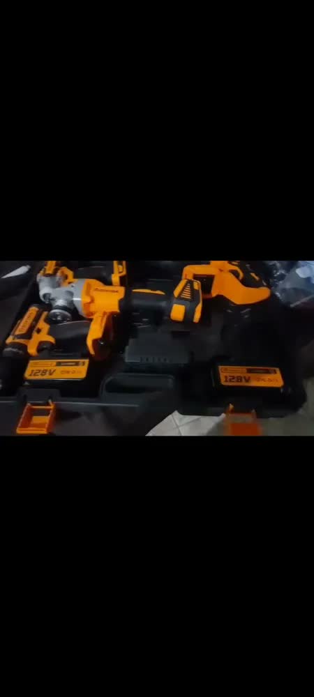foto de Kit Multi ferramentas 4 Em 1 48V Sem Fio Com 2 Baterias Furadeira Parafusadeira Martelete Esmerilhadeira Chave De Impacto Com Maleta Alta Potência Uso Profissional Doméstico Multiferramentas Hardline