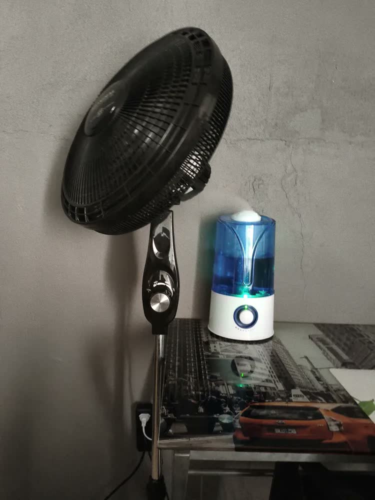 foto de Umidificador Ultrassônico Grande 3,5l Luminária Led Bivolt Cor Azul