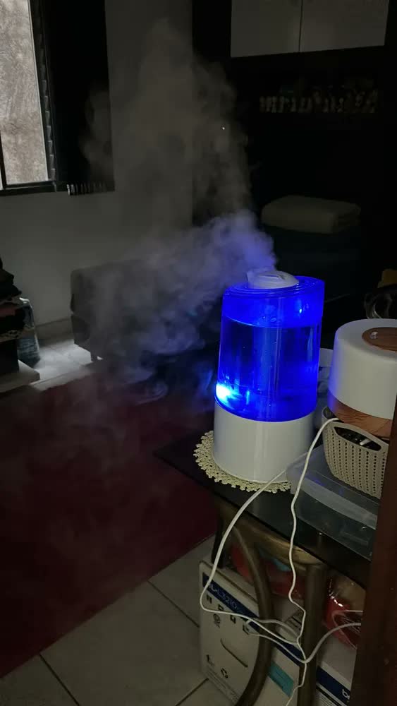 foto de Umidificador Ultrassônico Grande 3,5l Luminária Led Bivolt Cor Azul