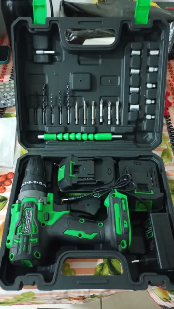 foto de Furadeira Parafusadeira Shawty Sem Fio 48Nm 20V com 2 Baterias e 26 Brocas