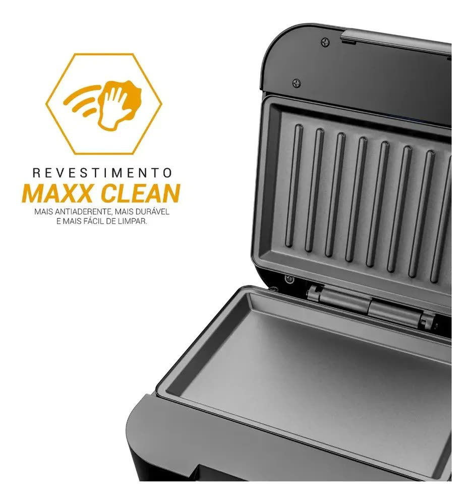 Sanduicheira E Grill Philco Acabamento em Inox Pgr26a