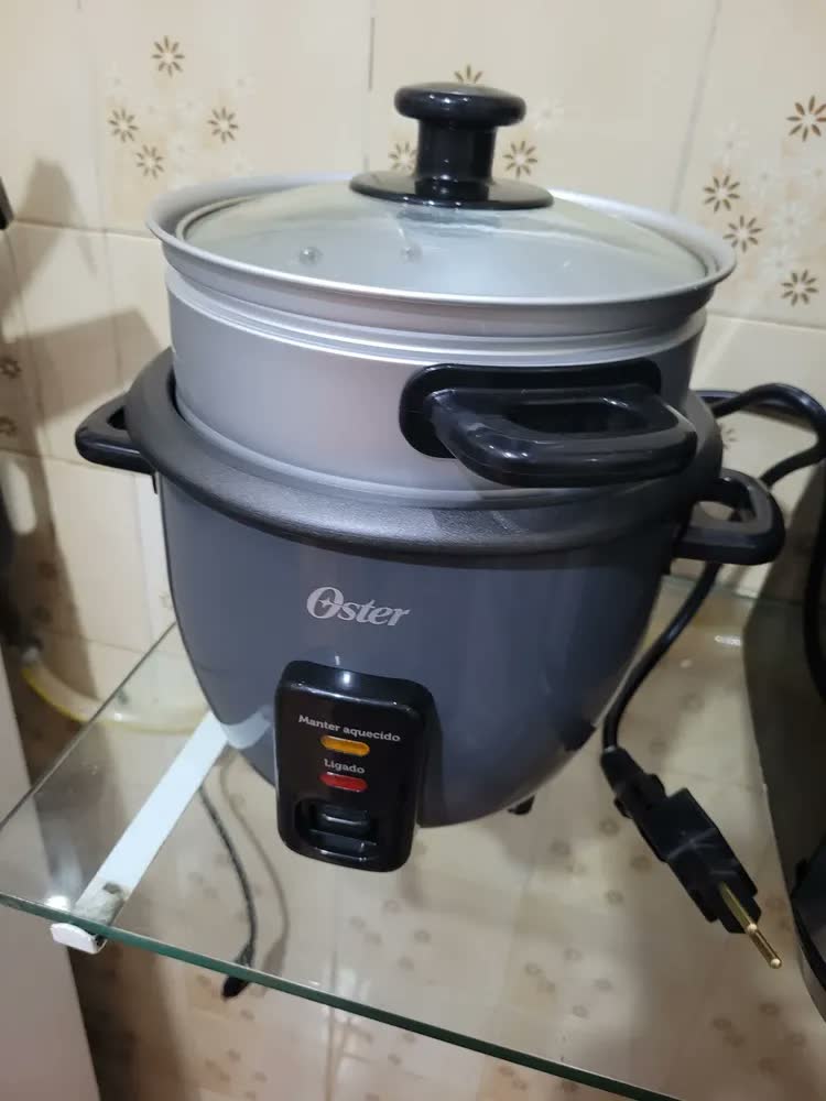foto de Panela Elétrica De Arroz Oster Grafite Pan306 Cinza-escuro
