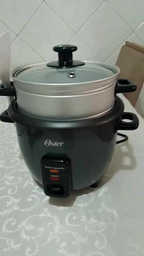 foto de Panela Elétrica De Arroz Oster Grafite Pan306 Cinza-escuro