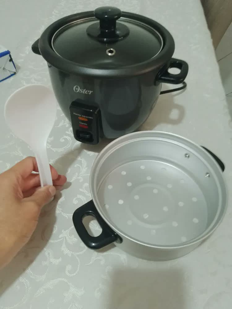 foto de Panela Elétrica De Arroz Oster Grafite Pan306 Cinza-escuro