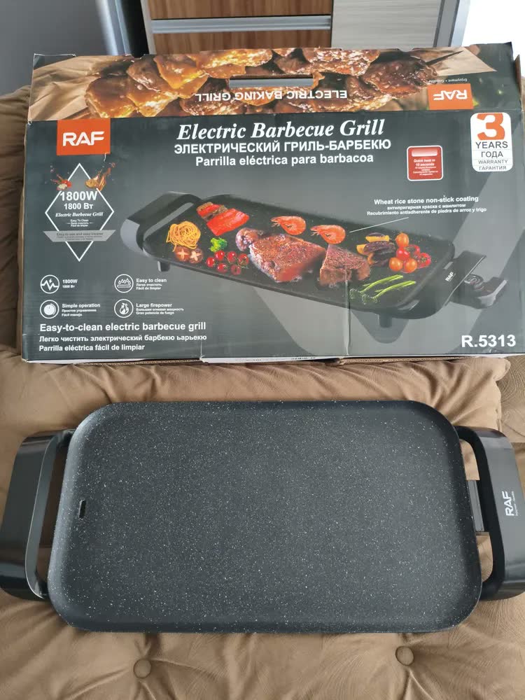 foto de Churrasqueira Elétrica Portátil Chapa Grill 1800w 220 Volts Preto