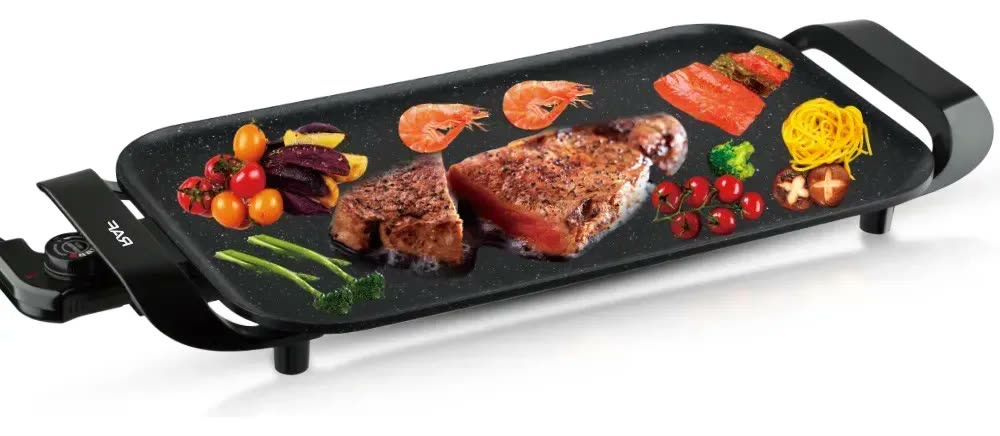 Churrasqueira Elétrica Portátil Chapa Grill 1800w 220 Volts Preto