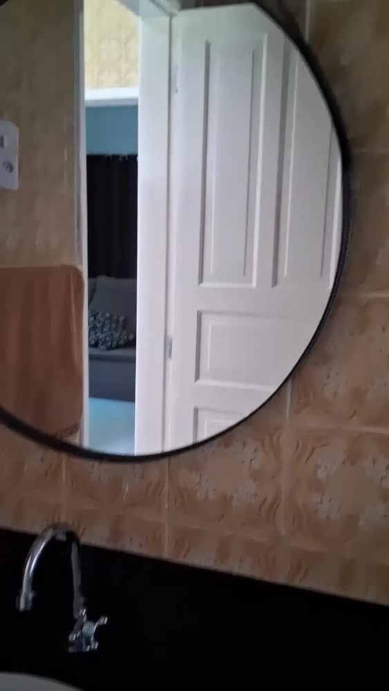 foto de Espelho Adnet Alça De 60cm Decorativo + Suporte Preto