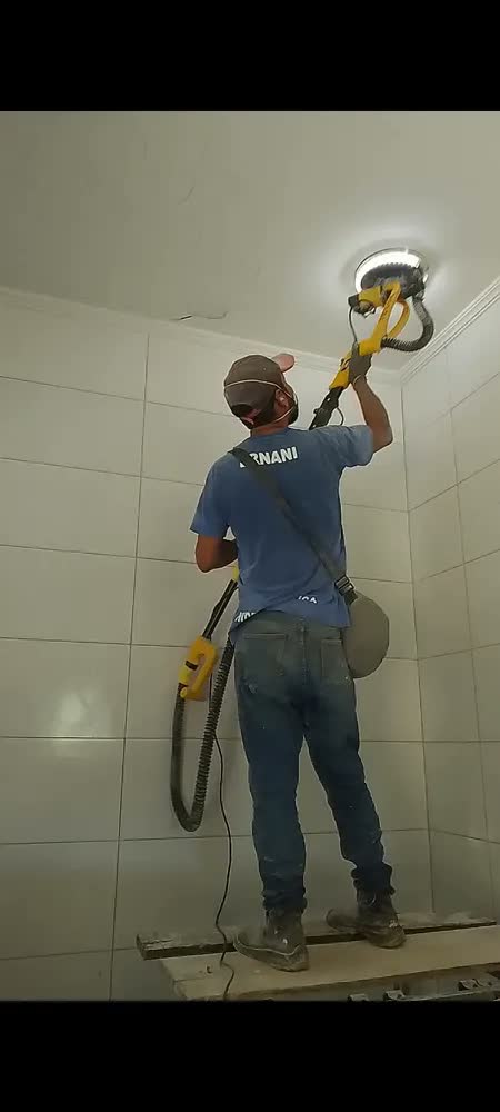 foto de Lixadeira De Teto E Parede C/ Led 127v 60hz 750w - Wbr Cor Amarelo